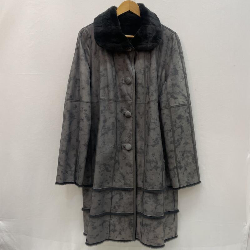 ヴィンテージ VINTAGE コート 毛皮、ファー KB fur リアル ファー ウイーゼル リバーシブル 11号 黒 / ブラック / black X 灰 / グレー / gray レディース USED 古着 中古 50167685