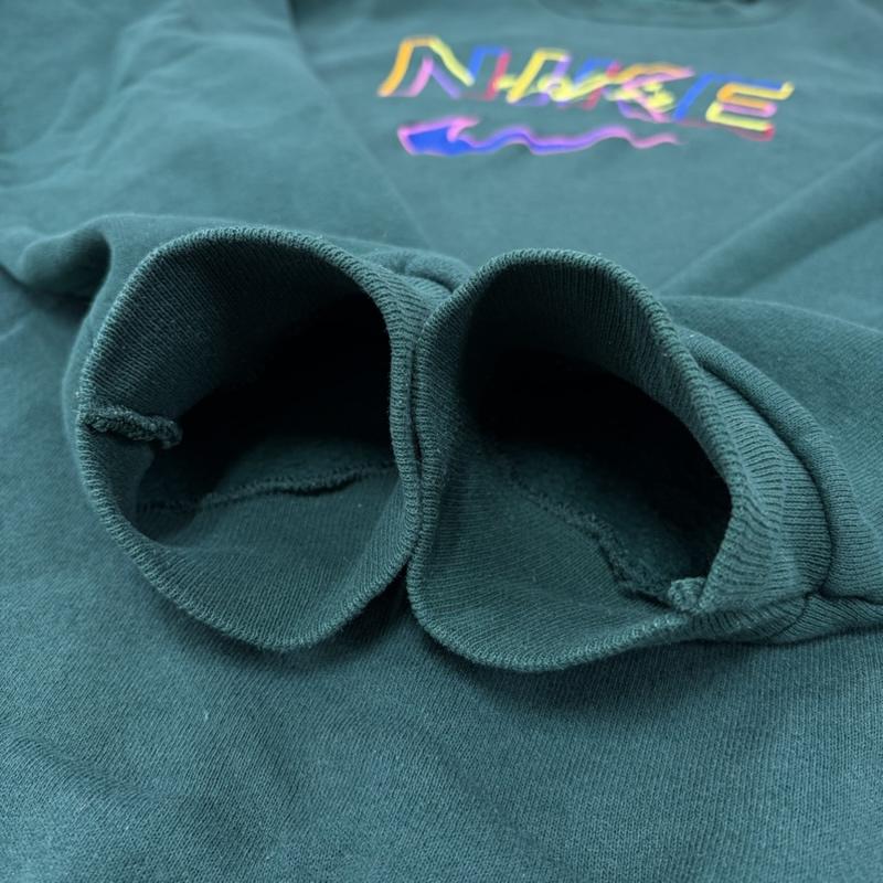 ナイキ NIKE トレーナー 長袖 90s スウェット プルオーバー トレーナー ネオンカラー ロゴ 刺繍 銀タグ ヴィンテージ 裏起毛 XL ロゴ、文字 X 刺繍 緑 / グリーン / green X マルチカラー / マルチカラー / multicolor メンズ USED 古着 中古 50167688