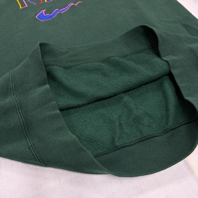 ナイキ NIKE トレーナー 長袖 90s スウェット プルオーバー トレーナー ネオンカラー ロゴ 刺繍 銀タグ ヴィンテージ 裏起毛 XL ロゴ、文字 X 刺繍 緑 / グリーン / green X マルチカラー / マルチカラー / multicolor メンズ USED 古着 中古 50167688