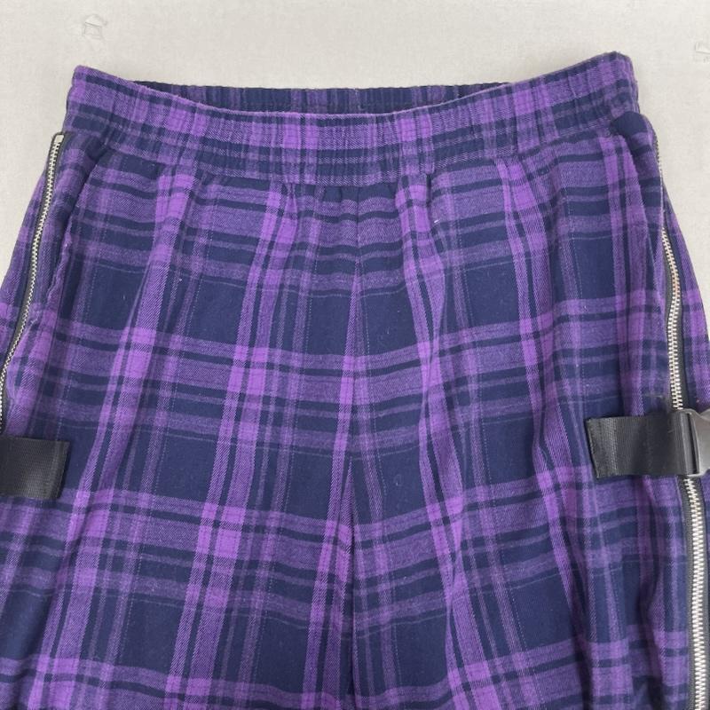古着 USED パンツ ワークパンツ、ペインターパンツ REFLEM 地雷系 ベルト付き サイドZIP チェック パンツ rf23-c04 FREE 紫 / パープル / purple レディース USED 古着 中古 50167692