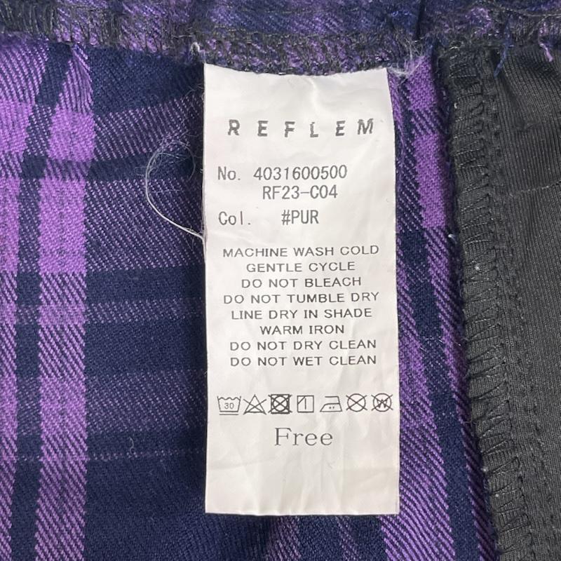 古着 USED パンツ ワークパンツ、ペインターパンツ REFLEM 地雷系 ベルト付き サイドZIP チェック パンツ rf23-c04 FREE 紫 / パープル / purple レディース USED 古着 中古 50167692