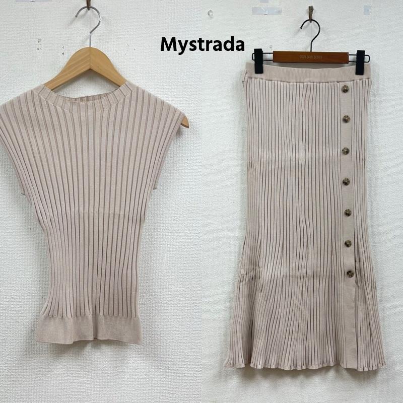 マイストラーダ Mystrada セットアップ セットアップ ウォッシャブル リブニットアップ マーメイド セットアップ 30167730 38 アイボリー / アイボリー / レディース USED 古着 中古 50167695