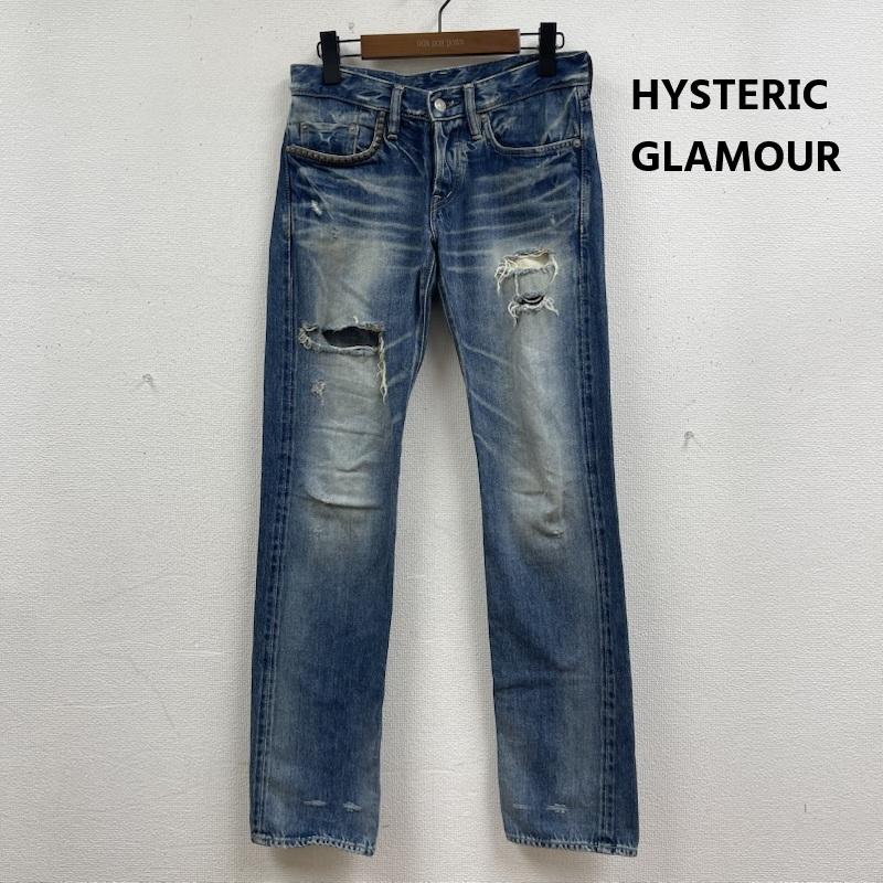 ヒステリックグラマー HYSTERIC GLAMOUR パンツ デニム、ジーンズ SP CLASH加工 ダメージ スタッズ デニム パンツ 0203AP04 28インチ インディゴ / インディゴ / Indigo メンズ USED 古着 中古 50167696