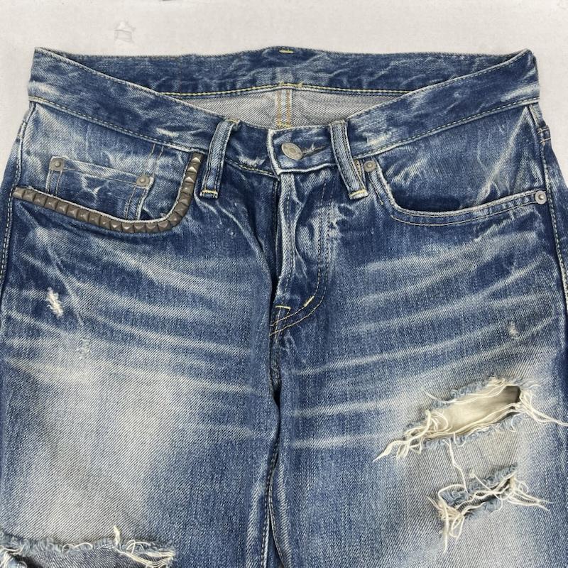 ヒステリックグラマー HYSTERIC GLAMOUR パンツ デニム、ジーンズ SP CLASH加工 ダメージ スタッズ デニム パンツ 0203AP04 28インチ インディゴ / インディゴ / Indigo メンズ USED 古着 中古 50167696
