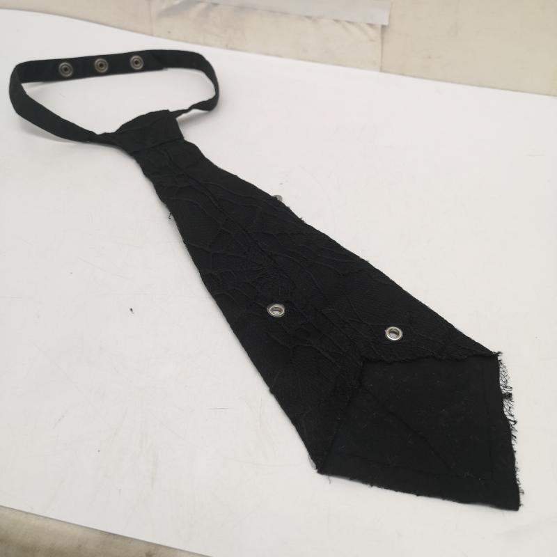 古着 USED ネクタイ ネクタイ パンク ゴシック調 ネクタイ 安全ピン付き - 黒 / ブラック / black メンズ USED 古着 中古 50167703