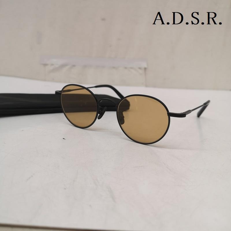 エーディーエスアール A.D.S.R. めがね・サングラス サングラス LOU 03 ボストン サングラス - 黒 / ブラック / black X 橙 / オレンジ / orange メンズ USED 古着 中古 50167705