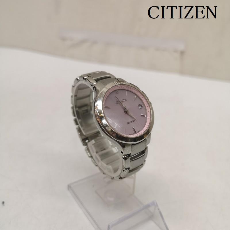 シチズン CITIZEN 腕時計 アナログ（クォーツ式） Lシリーズ EO1150-59W エコ ドライブ ソーラー 腕時計 - 桃 / ピンク / pink X 銀 / シルバー / silver color レディース USED 古着 中古 50167706