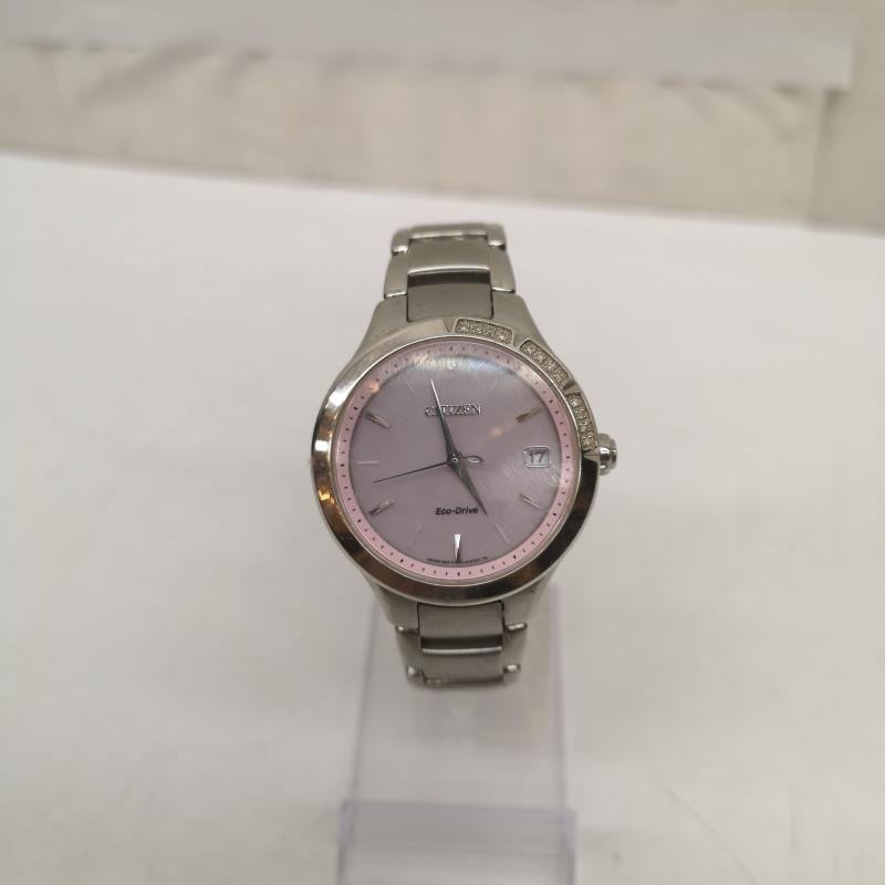 シチズン CITIZEN 腕時計 アナログ（クォーツ式） Lシリーズ EO1150-59W エコ ドライブ ソーラー 腕時計 - 桃 / ピンク / pink X 銀 / シルバー / silver color レディース USED 古着 中古 50167706
