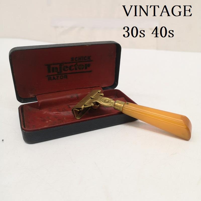 ヴィンテージ VINTAGE ファッション小物 ファッション小物 30s 40s シック エバーシャープ インジェクター 安全カミソリ - 金 / ゴールド / gold color X 橙 / オレンジ / orange メンズ USED 古着 中古 50167707