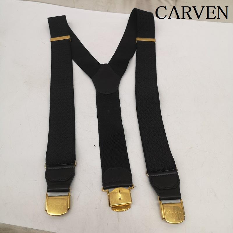 カルヴェン CARVEN ファッション小物 サスペンダー ヴィンテージ サスペンダー - 黒 / ブラック / black X 金 / ゴールド / gold color メンズ USED 古着 中古 50167708