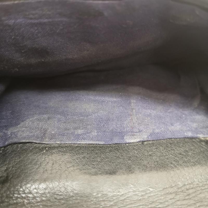 クリスチャンディオール Christian Dior 財布 二つ折り ロゴ 金具 レザー 本革 二つ折り 財布 トロッター 柄 - 黒 / ブラック / black レディース USED 古着 中古 50167710