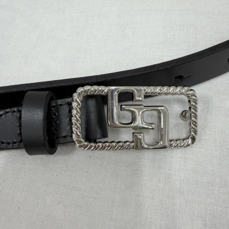 ジェイダ GYDA ベルト・バックル ベルト GGロゴ バックル レザーベルト - ロゴ、文字 黒 / ブラック / black X 銀 / シルバー / silver color レディース USED 古着 中古 50167711