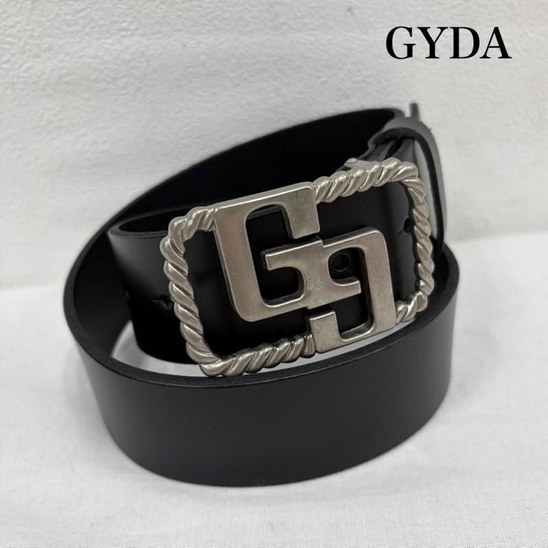 ジェイダ GYDA ベルト・バックル ベルト GGロゴ バックル ワイド レザーベルト - ロゴ、文字 黒 / ブラック / black X 銀 / シルバー / silver color レディース USED 古着 中古 50167713