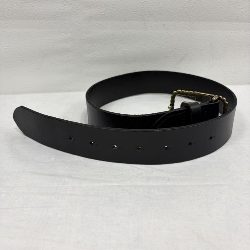 ジェイダ GYDA ベルト・バックル ベルト GGロゴ バックル ワイド レザーベルト - ロゴ、文字 黒 / ブラック / black X 金 / ゴールド / gold color レディース USED 古着 中古 50167714