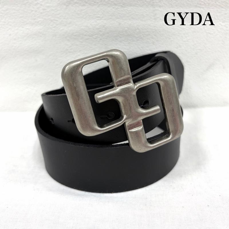 ジェイダ GYDA ベルト・バックル ベルト GGロゴ バックル ワイド レザーベルト - ロゴ、文字 黒 / ブラック / black X 銀 / シルバー / silver color レディース USED 古着 中古 50167715