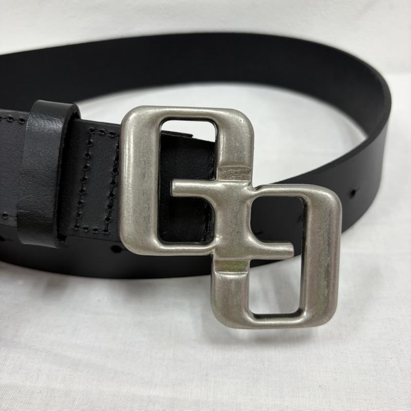 ジェイダ GYDA ベルト・バックル ベルト GGロゴ バックル ワイド レザーベルト - ロゴ、文字 黒 / ブラック / black X 銀 / シルバー / silver color レディース USED 古着 中古 50167715