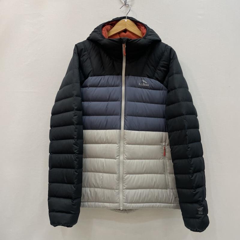 エルエルビーン L.L.Bean ジャケット、上着 ダウンジャケット ビーンズ ダウン フード ジャケット カラーブロック M 黒 / ブラック / black X 灰 / グレー / gray メンズ USED 古着 中古 50167718