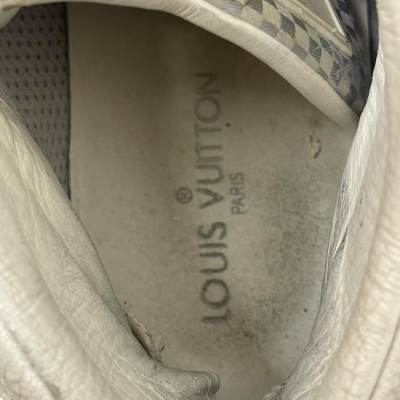 ルイヴィトン LOUIS VUITTON スニーカー スニーカー ダミエ柄 ブランドロゴ ミドルカット スニーカー GO 1110 UK：7 灰 / グレー / gray メンズ USED 古着 中古 50167719