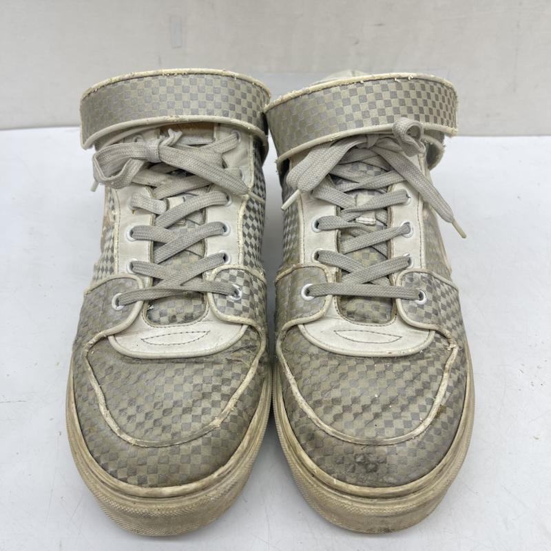 ルイヴィトン LOUIS VUITTON スニーカー スニーカー ダミエ柄 ブランドロゴ ミドルカット スニーカー GO 1110 UK：7 灰 / グレー / gray メンズ USED 古着 中古 50167719