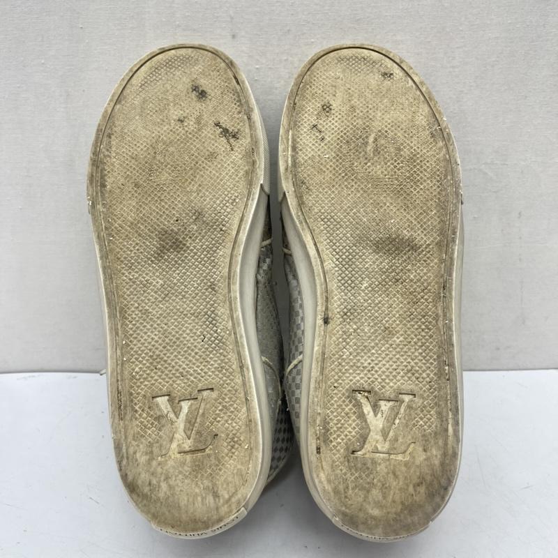 ルイヴィトン LOUIS VUITTON スニーカー スニーカー ダミエ柄 ブランドロゴ ミドルカット スニーカー GO 1110 UK：7 灰 / グレー / gray メンズ USED 古着 中古 50167719