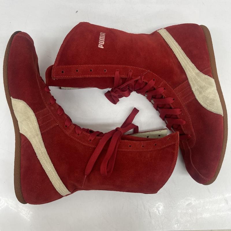 プーマ PUMA スニーカー スニーカー ヴィンテージ スウェード製 ボクシング レスリング シューズ px2302 4000 27.0cm 赤 / レッド / red メンズ USED 古着 中古 50167721