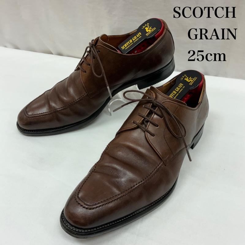 スコッチグレイン SCOTCH GRAIN 革靴 革靴 外羽根式 Uチップ レザー ドレス シューズ シューキーパー付き 25.0cm メンズ USED 古着 中古 50167725