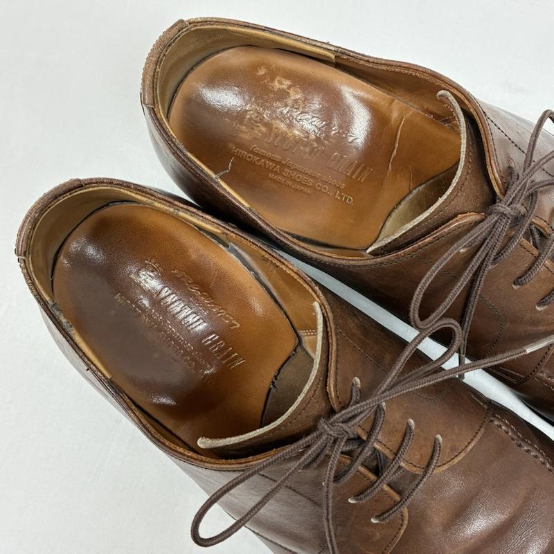 スコッチグレイン SCOTCH GRAIN 革靴 革靴 外羽根式 Uチップ レザー ドレス シューズ シューキーパー付き 25.0cm メンズ USED 古着 中古 50167725