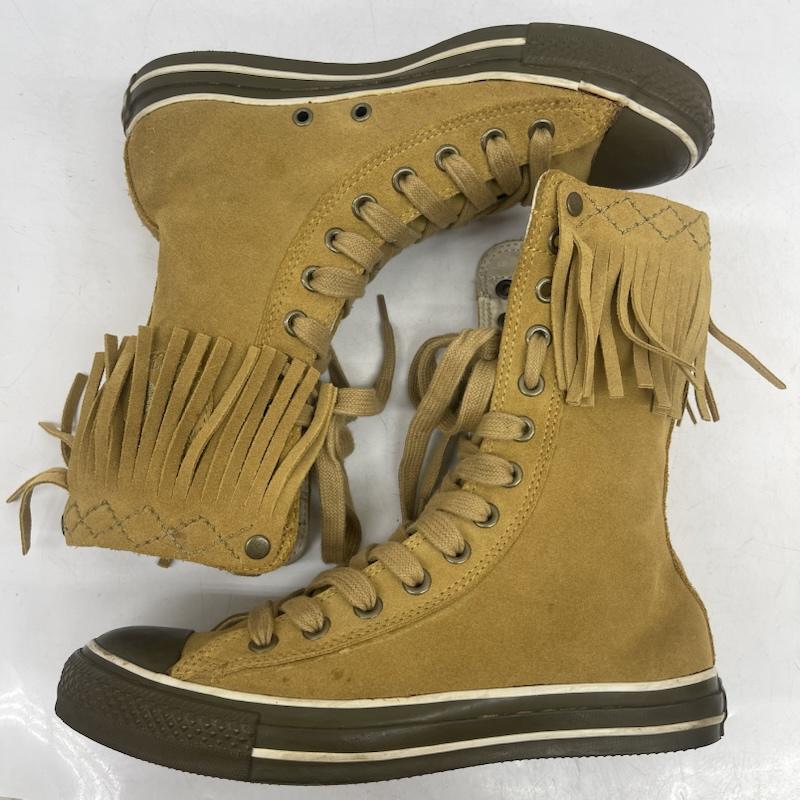コンバース CONVERSE スニーカー スニーカー AS MACARONIA KNEE-HI ニーハイ スエード ハイカット スニーカー 25.0cm キャメル / キャメル / レディース USED 古着 中古 50167729