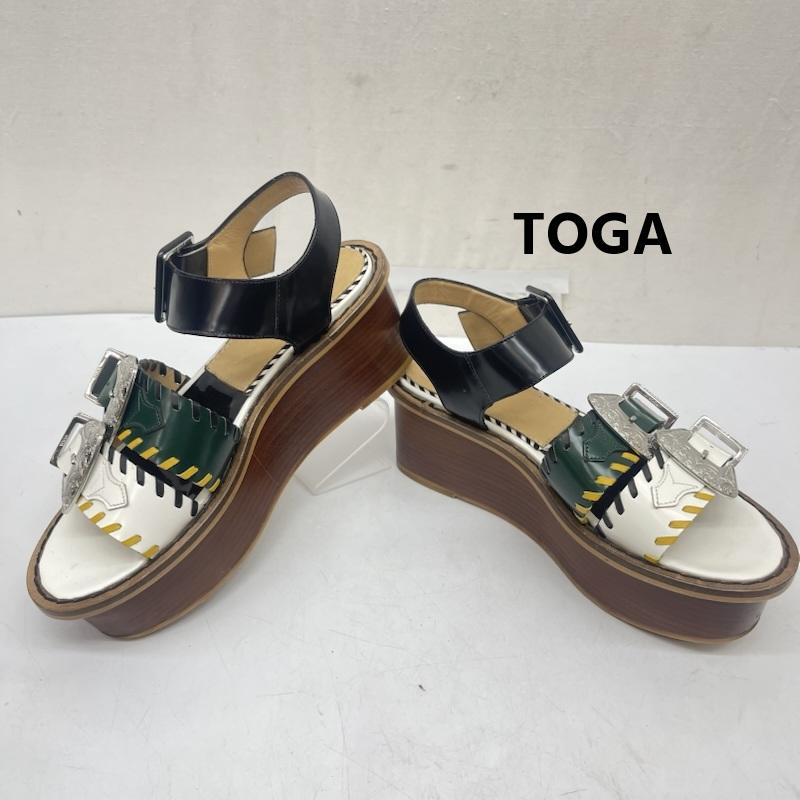 トーガ TOGA サンダル サンダル ウエスタン メタル バックル プラットフォーム 厚底 サンダル 白 / ホワイト / white レディース USED 古着 中古 50167732