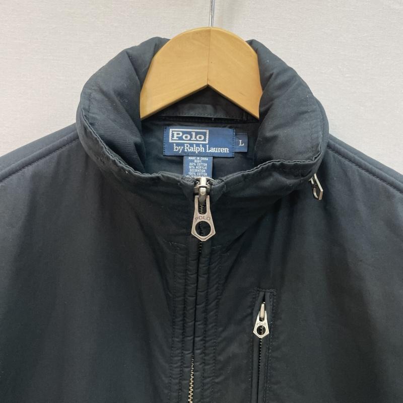 ポロラルフローレン POLO RALPH LAUREN ジャケット、上着 ジャケット、ブレザー ジップ ジャケット エンブレム ロゴ 刺繍 ブラック L 黒 / ブラック / black メンズ USED 古着 中古 50167734