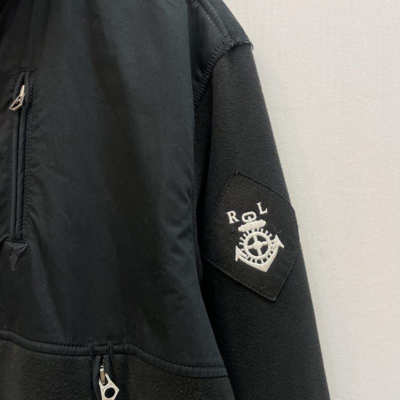 ポロラルフローレン POLO RALPH LAUREN ジャケット、上着 ジャケット、ブレザー ジップ ジャケット エンブレム ロゴ 刺繍 ブラック L 黒 / ブラック / black メンズ USED 古着 中古 50167734