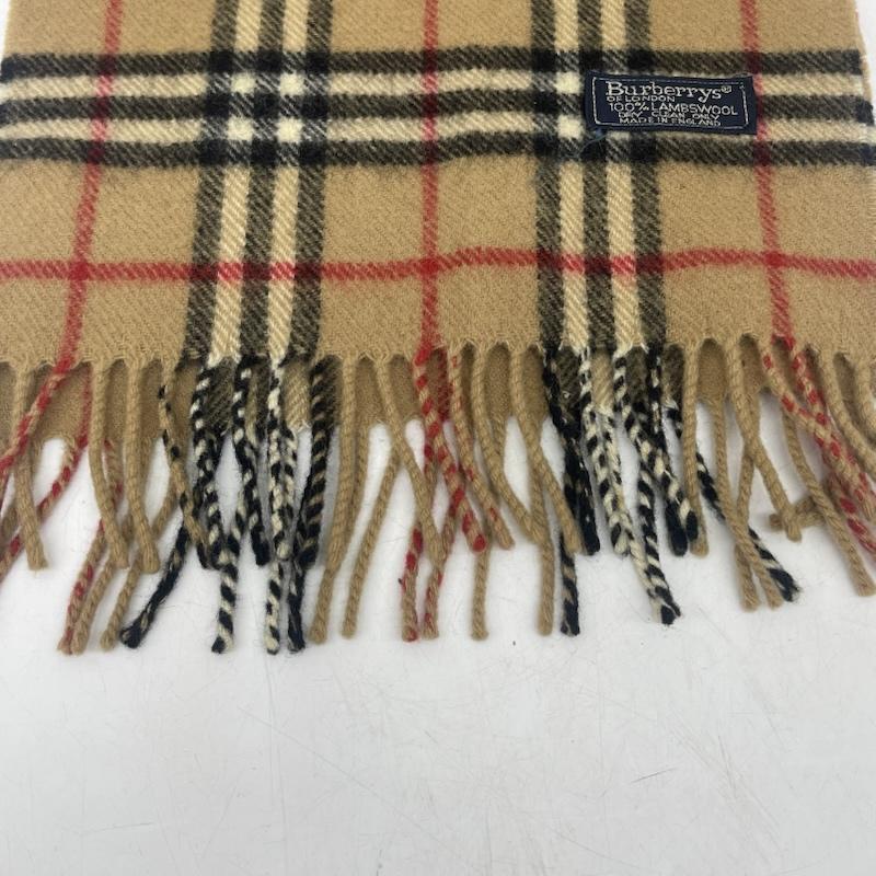 バーバリーズ BURBERRYS マフラー マフラー 90s ヴィンテージ ラムウール ノバチェック柄 マフラー ベージュ / ベージュ / beige レディース USED 古着 中古 50167739