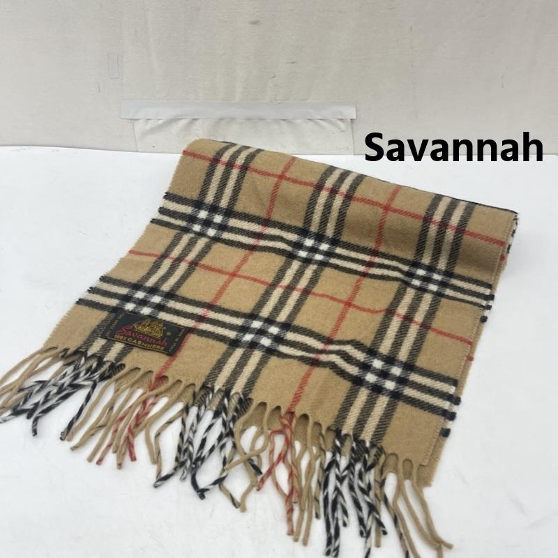 古着 USED マフラー マフラー Savannah イタリア製 チェック柄 カシミヤ マフラー ベージュ / ベージュ / beige レディース USED 古着 中古 50167740