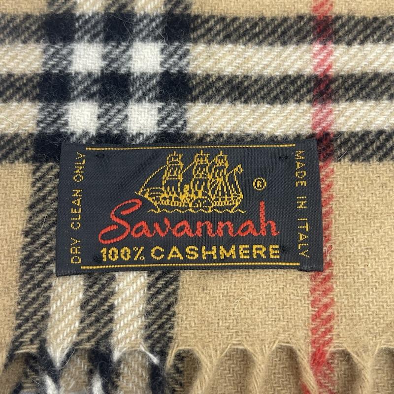 古着 USED マフラー マフラー Savannah イタリア製 チェック柄 カシミヤ マフラー ベージュ / ベージュ / beige レディース USED 古着 中古 50167740