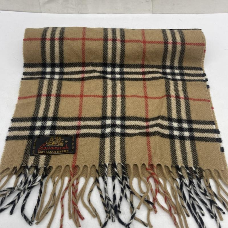 古着 USED マフラー マフラー Savannah イタリア製 チェック柄 カシミヤ マフラー ベージュ / ベージュ / beige レディース USED 古着 中古 50167740