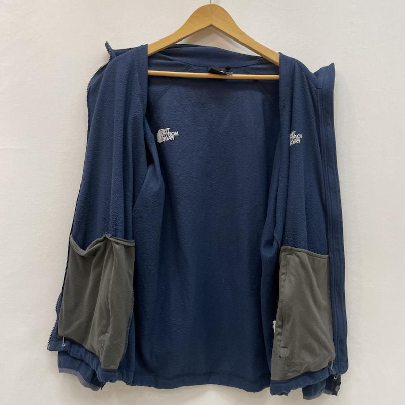 ザノースフェイス THE NORTH FACE ジャケット、上着 ジャンパー、ブルゾン バーサ ジップ イン ジャケット フリース フルジップ ホワイト ブラウン ロゴ 刺繍 L 紺 / ネイビー / navy メンズ USED 古着 中古 50167743