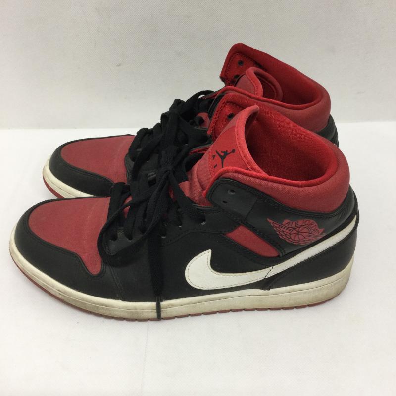 ナイキ NIKE スニーカー スニーカー ナイキ エア ジョーダン 1 ミッド レッド　ブラック 554724-020 27.0cm 黒 / ブラック / black X 赤 / レッド / red メンズ USED 古着 中古 50167744