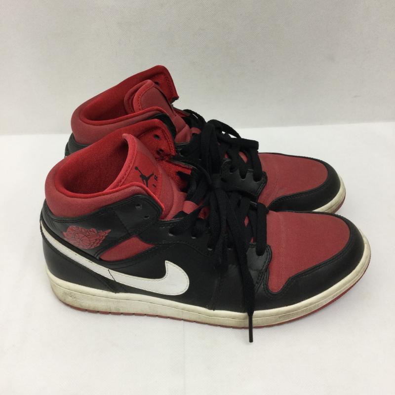 ナイキ NIKE スニーカー スニーカー ナイキ エア ジョーダン 1 ミッド レッド　ブラック 554724-020 27.0cm 黒 / ブラック / black X 赤 / レッド / red メンズ USED 古着 中古 50167744