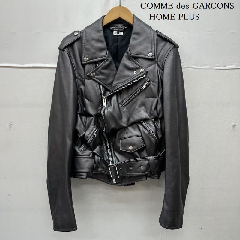 コムデギャルソンオムプリュス COMME des GARCONS HOME PLUS ジャケット、上着 ジャンパー、ブルゾン 21SS フェイクレザー 変形 ダブル ライダース ジャケット PG-J016 S チャコールグレー / チャコールグレー / メンズ USED 古着 中古 50167751