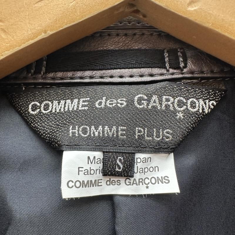 コムデギャルソンオムプリュス COMME des GARCONS HOME PLUS ジャケット、上着 ジャンパー、ブルゾン 21SS フェイクレザー 変形 ダブル ライダース ジャケット PG-J016 S チャコールグレー / チャコールグレー / メンズ USED 古着 中古 50167751