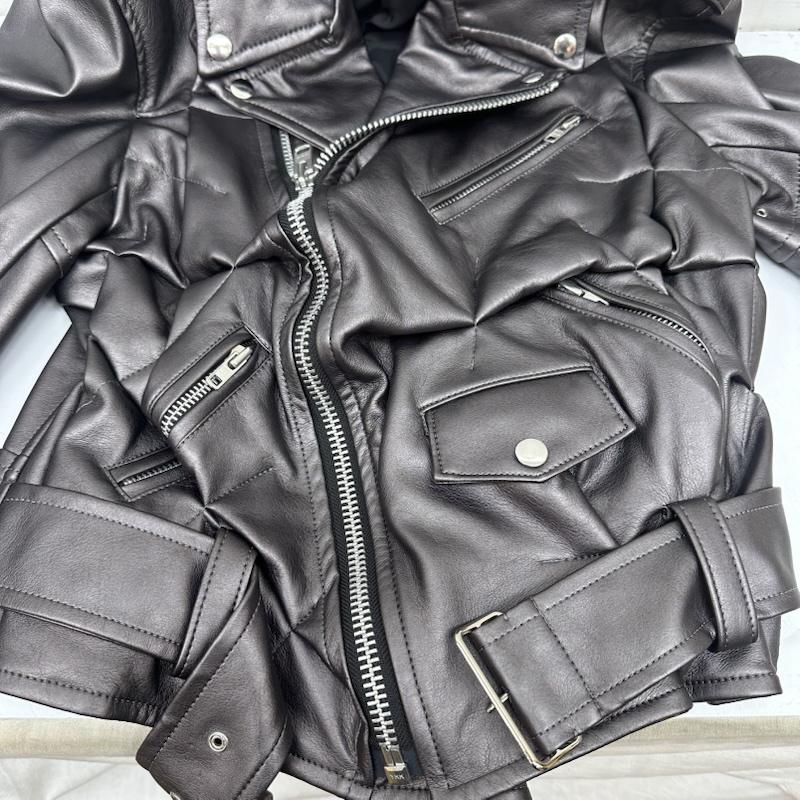 コムデギャルソンオムプリュス COMME des GARCONS HOME PLUS ジャケット、上着 ジャンパー、ブルゾン 21SS フェイクレザー 変形 ダブル ライダース ジャケット PG-J016 S チャコールグレー / チャコールグレー / メンズ USED 古着 中古 50167751