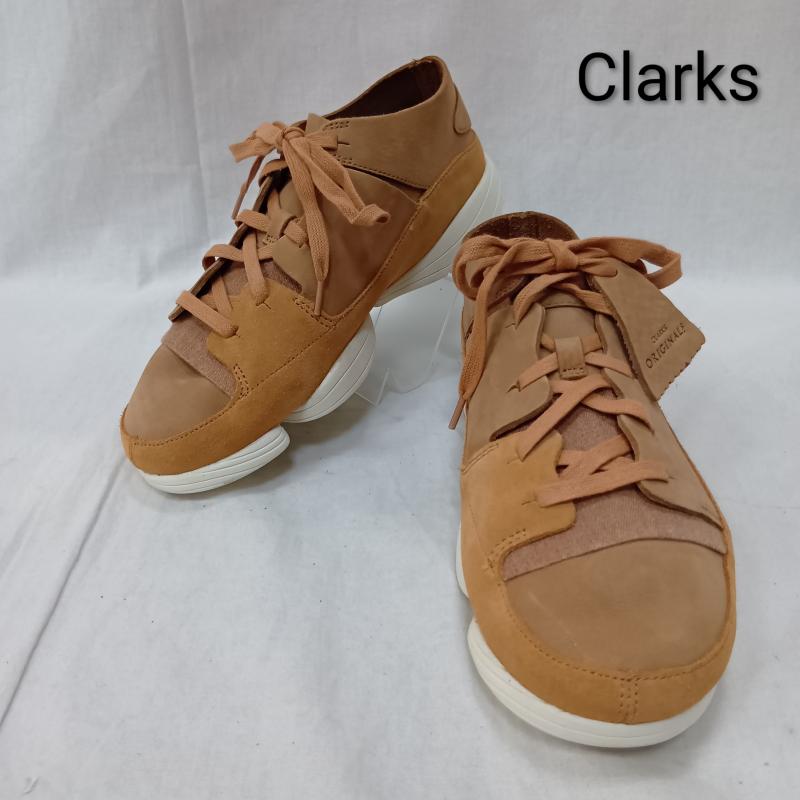 クラークス Clarks スニーカー スニーカー trigenic evo トライジェニック エヴォ レザースニーカー Vibramソール UK：6 無地 橙 / オレンジ / orange レディース USED 古着 中古 50167754