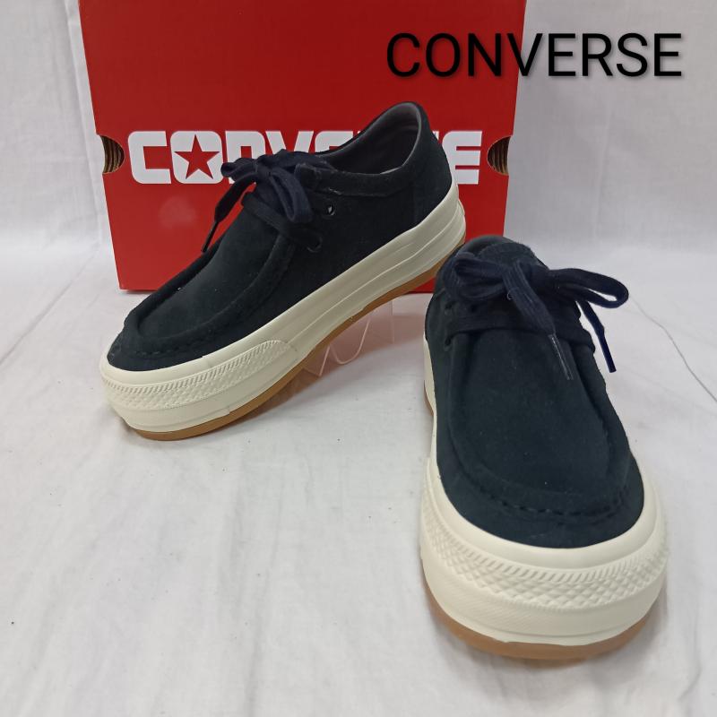 コンバース CONVERSE スニーカー スニーカー ALL STAR R BOARDERSTAR MOCCASIN OX オールスターR ボーダースター モカシン オックス 1SE365 厚底 24.0cm 無地 白 / ホワイト / white X 黒 / ブラック / black レディース USED 古着 中古 50167757