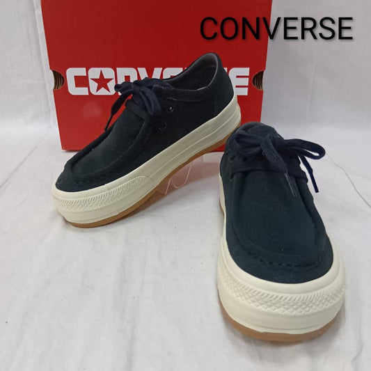 コンバース CONVERSE スニーカー スニーカー ALL STAR R BOARDERSTAR MOCCASIN OX オールスターR ボーダースター モカシン オックス 1SE365 厚底 24.0cm 無地 白 / ホワイト / white X 黒 / ブラック / black レディース USED 古着 中古 50167757