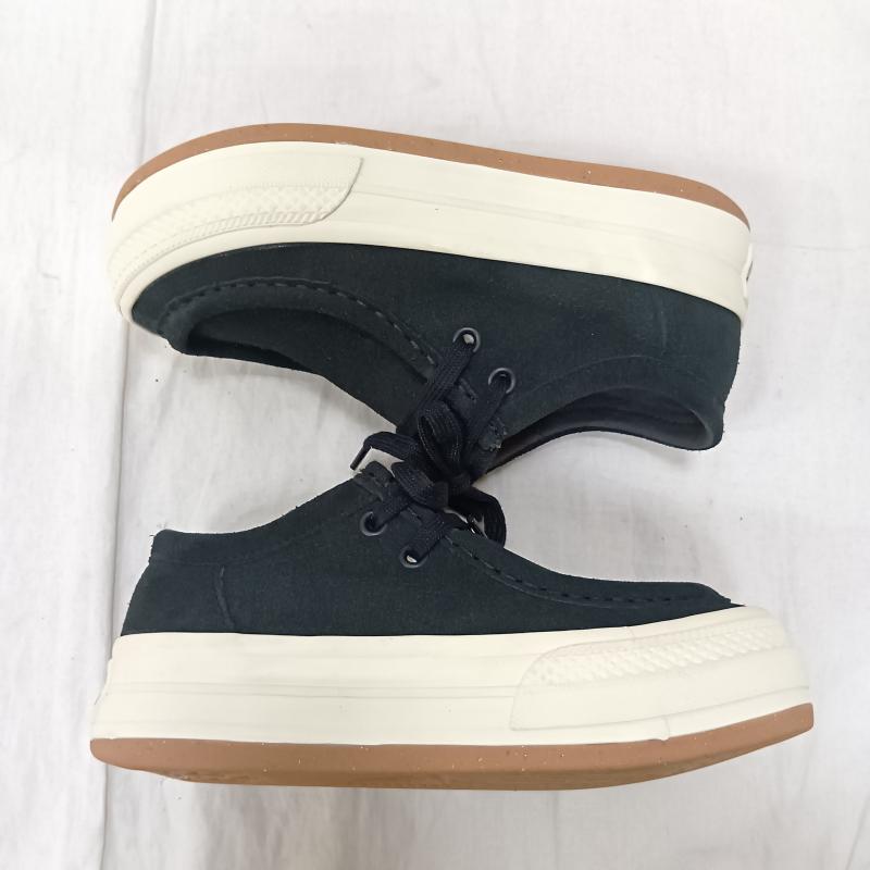 コンバース CONVERSE スニーカー スニーカー ALL STAR R BOARDERSTAR MOCCASIN OX オールスターR ボーダースター モカシン オックス 1SE365 厚底 24.0cm 無地 白 / ホワイト / white X 黒 / ブラック / black レディース USED 古着 中古 50167757