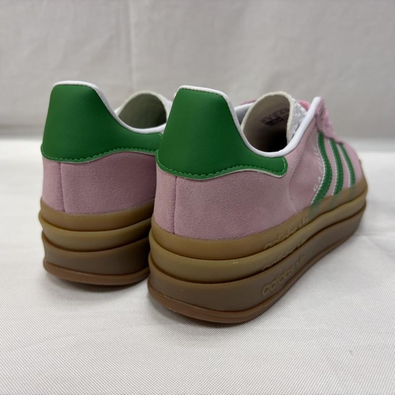 アディダス adidas スニーカー スニーカー ガゼルボールド Gazelle Bold ピンク グレーン ie0420 厚底スニーカー 24.5cm 無地 桃 / ピンク / pink X 緑 / グリーン / green レディース USED 古着 中古 50167761