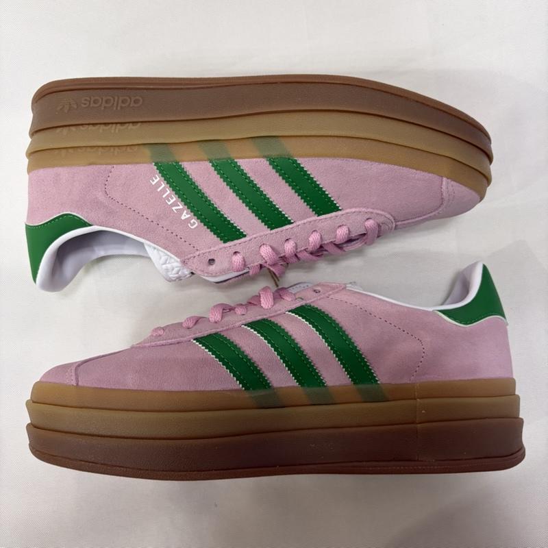 アディダス adidas スニーカー スニーカー ガゼルボールド Gazelle Bold ピンク グレーン ie0420 厚底スニーカー 24.5cm 無地 桃 / ピンク / pink X 緑 / グリーン / green レディース USED 古着 中古 50167761
