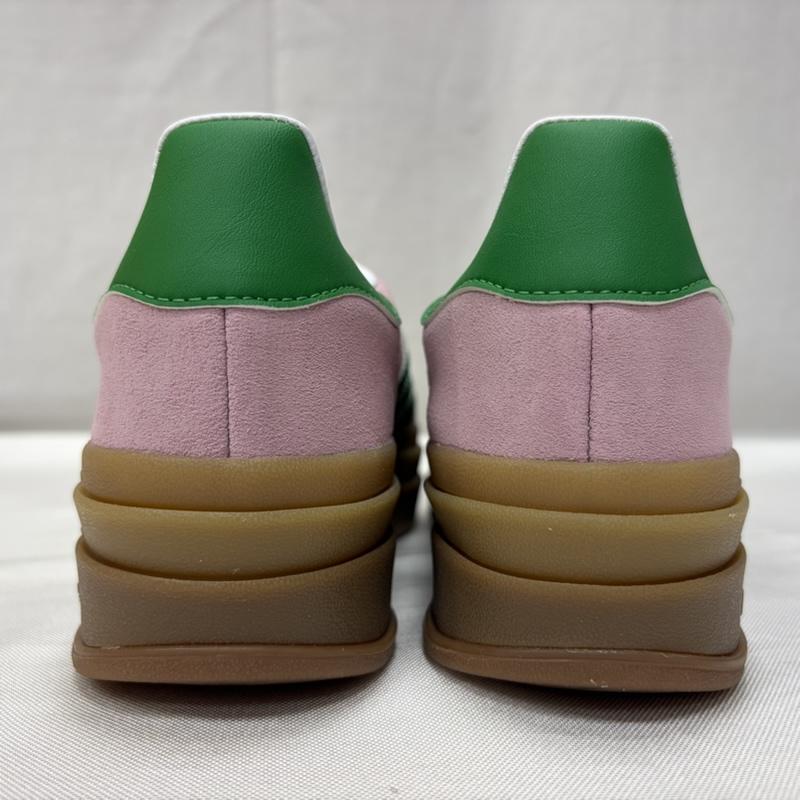 アディダス adidas スニーカー スニーカー ガゼルボールド Gazelle Bold ピンク グレーン ie0420 厚底スニーカー 24.5cm 無地 桃 / ピンク / pink X 緑 / グリーン / green レディース USED 古着 中古 50167761