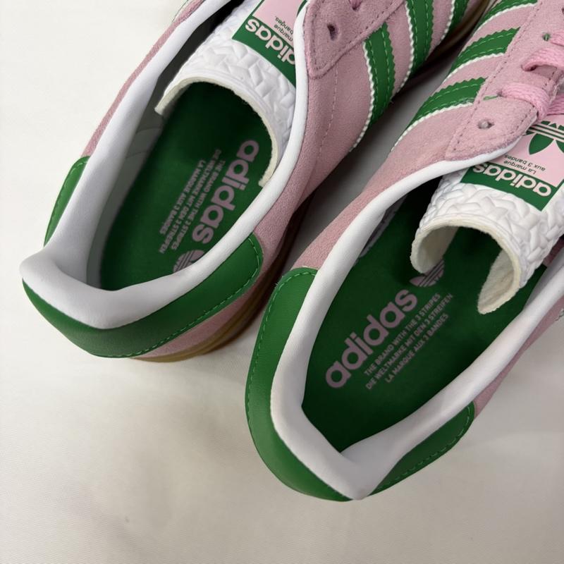 アディダス adidas スニーカー スニーカー ガゼルボールド Gazelle Bold ピンク グレーン ie0420 厚底スニーカー 24.5cm 無地 桃 / ピンク / pink X 緑 / グリーン / green レディース USED 古着 中古 50167761