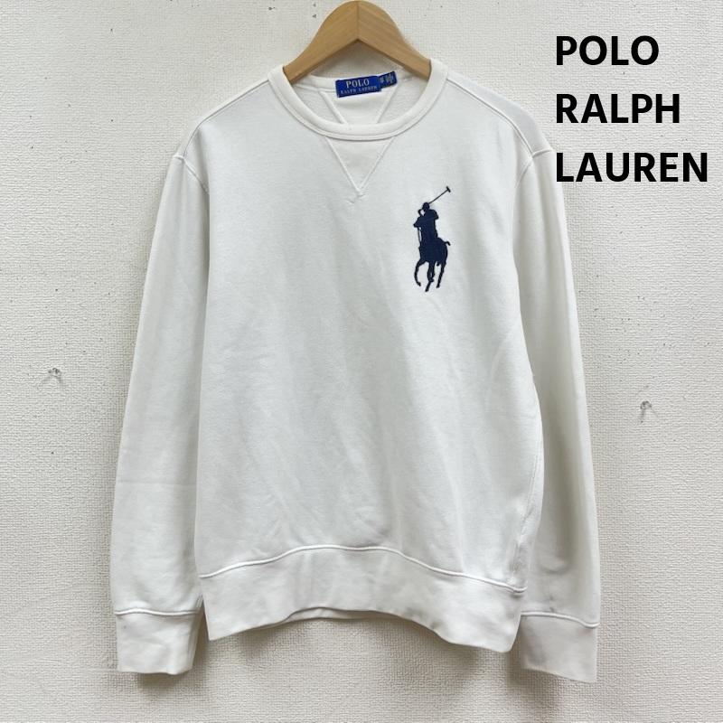 ポロラルフローレン POLO RALPH LAUREN トレーナー 長袖 ビッグポニー刺繍 クルーネック スウェット シャツ トレーナー XS 白 / ホワイト / white メンズ USED 古着 中古 50167762